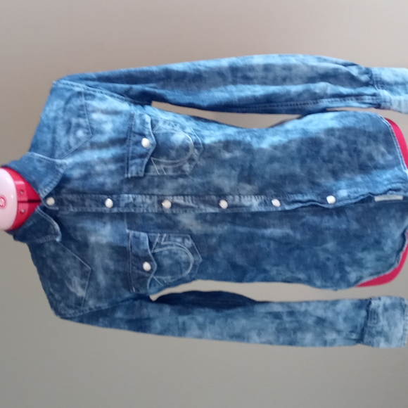 True Religion Denim Snap up Shirt Size S - Picture 7 of 15